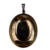 J. Cora Womens Gold Tone Faux Cameo Pendant Womans Profile Filigree Oval