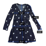 Mango Womens Black Viscose Polka Dot Long-Sleeve Casual Dress Size M