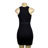 Bailey 44 Womens Black & Gold Faux Snakeskin Bodycon Sleeveless Mini Dress Size