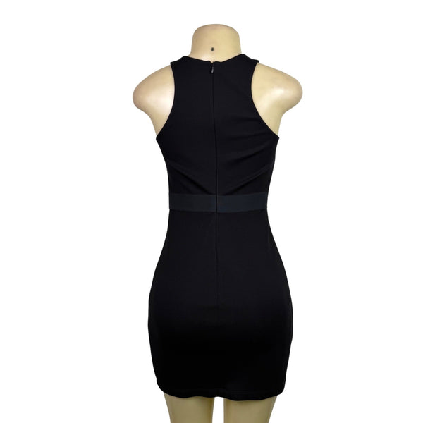 Bailey 44 Womens Black & Gold Faux Snakeskin Bodycon Sleeveless Mini Dress Size