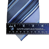 Geoffrey Beene Mens Blue Striped Silk Necktie Versatile Formal Business Wear