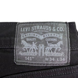 Levis Mens Black Cotton Stretch 541 Athletic Fit Jeans Classic Style Sz W34 L34