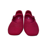 Vivaia Women Red Knitted Fabric Mary Jane Flats Size US9