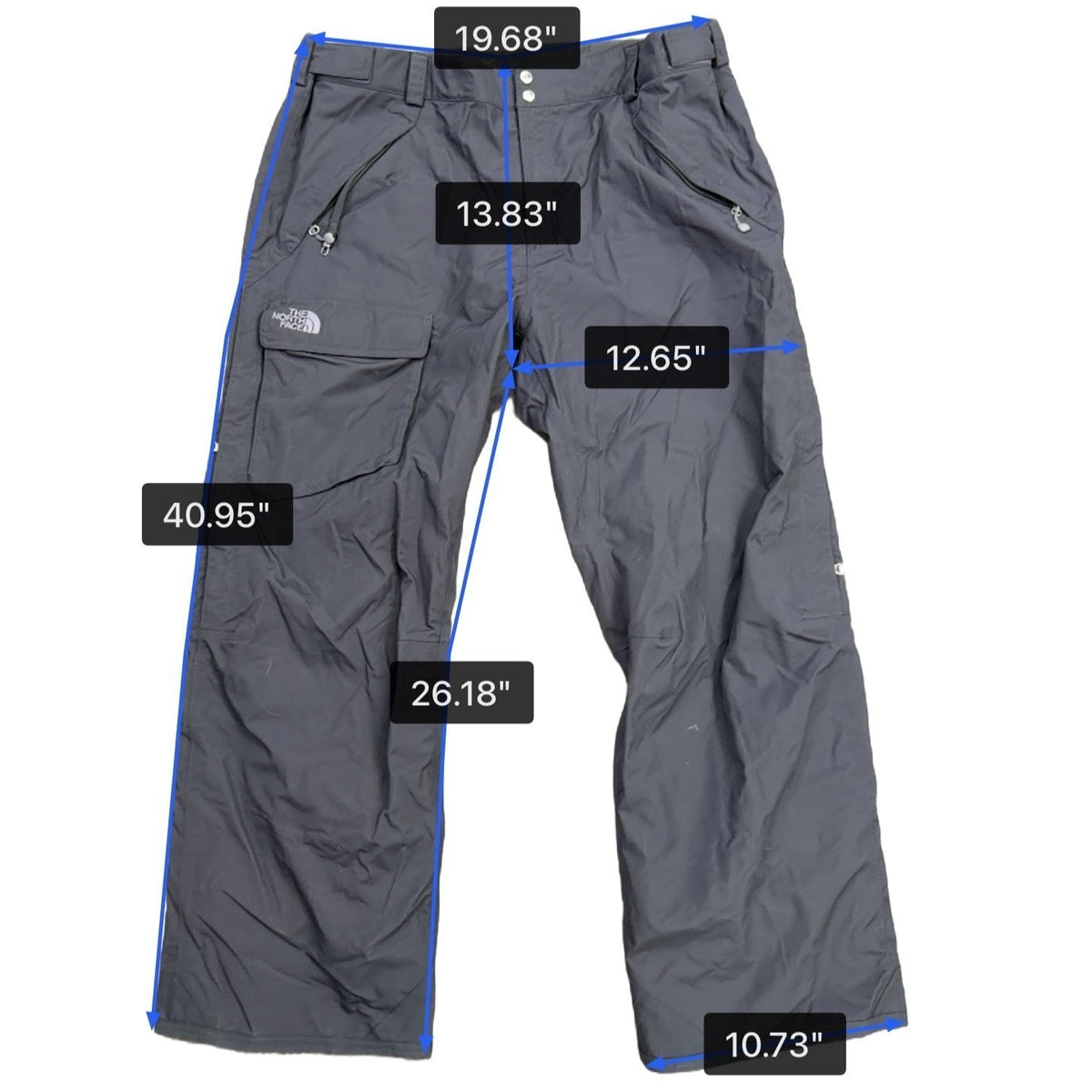 The North Face Mens Gray Snow Pants Water-Resistant Pockets Full Length Sz XXL