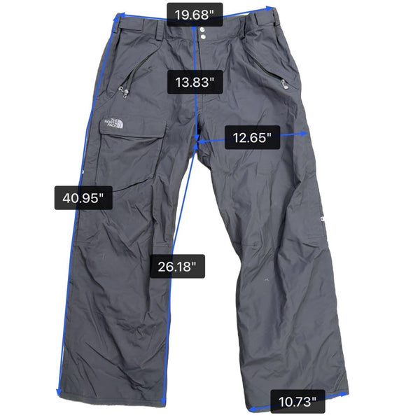 The North Face Mens Gray Snow Pants Water-Resistant Pockets Full Length Sz XXL