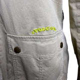 Volcom Women Khaki Cotton/Elastane Jacket Belted Military Style Size L