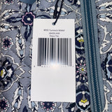 Vera Bradley Women’s Blue Floral Pattern Fabric RFID Plaza Tile Turnlock Wallet