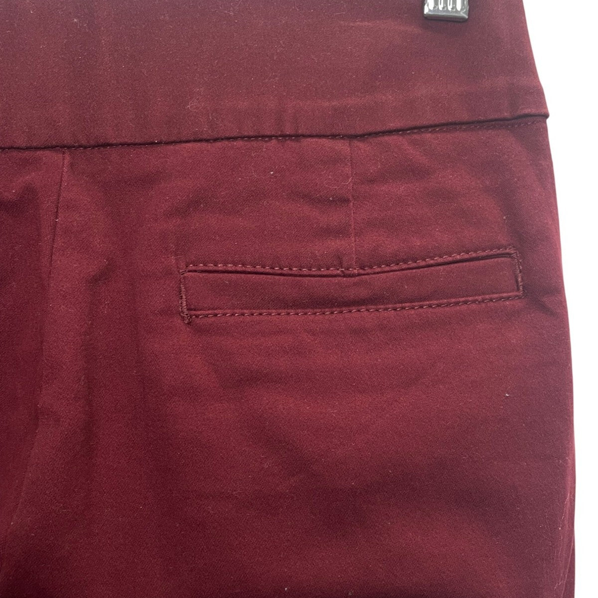 ST John Bay Ankle Pant Mid-Rise Slim Fit Built-In Tummy Maroon Women Size 6P - N