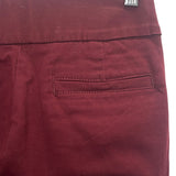 ST John Bay Ankle Pant Mid-Rise Slim Fit Built-In Tummy Maroon Women Size 6P - N