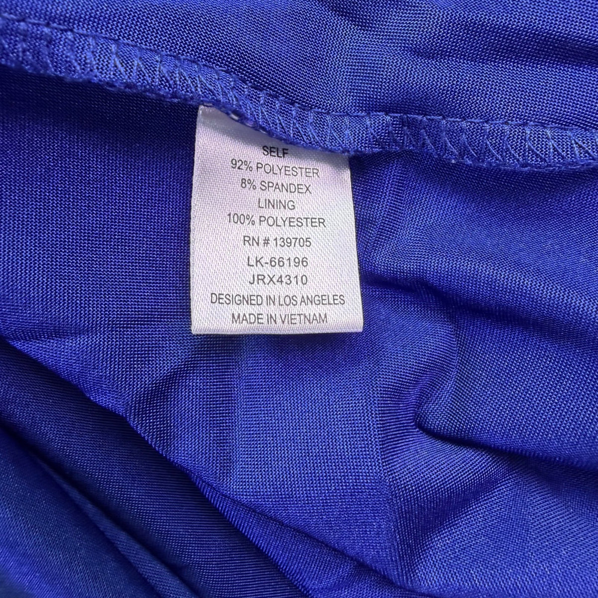 Emerald Sundae Womens Cobalt Stretch Satin Strappy Midi Dress Size L
