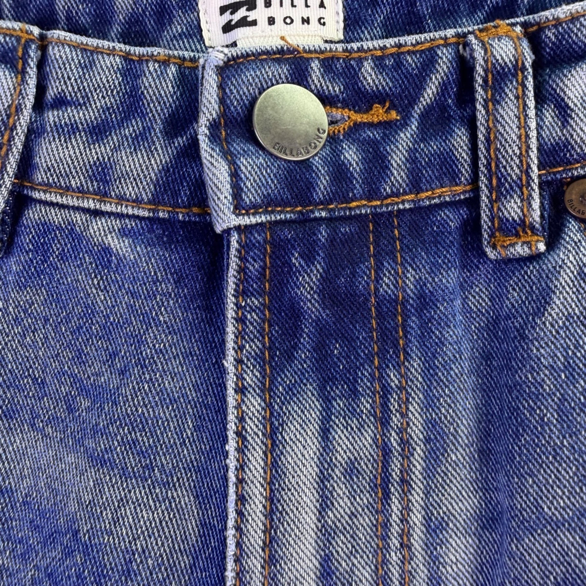 Billabong Womens Blue Denim High Waist Wide Leg Jeans Size 27