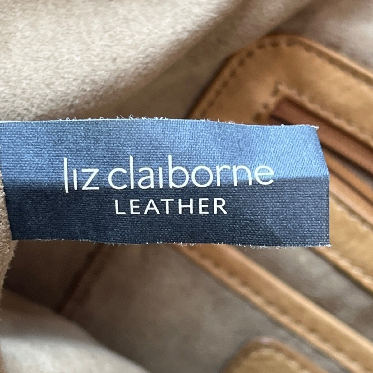 Liz Claiborne Women's Light Brown Leather Shoulder Bag Sz L