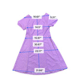 Ann Taylor Factory Womens Lavender White Polka Dot Short Sleeve Dress Size M