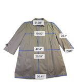 London Fog Mens Taupe Coat Trench With Collar Button-Front Size L 