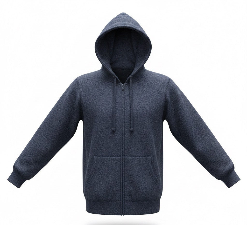 Jackson Hole Mens Navy Blue Zip-Up Hoodie Sweatshirt Workwear Sz XL
