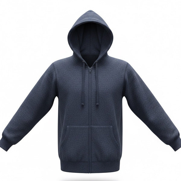 Jackson Hole Mens Navy Blue Zip-Up Hoodie Sweatshirt Workwear Sz XL