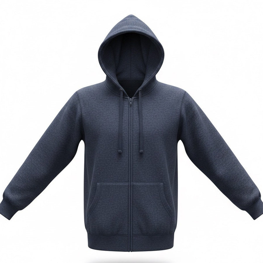 Jackson Hole Mens Navy Blue Zip-Up Hoodie Sweatshirt Workwear Sz XL