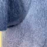 Vintage Sandison Womens Blue Double-Breasted Coat With Buttons