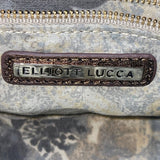 Elliott Lucca Women’s Gold & Brown Metallic Snake Print Sequin Crossbody Bag