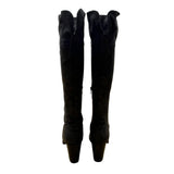 Diba Women’s Gray Suede Block Heel Pull-On Celia Knee-High Boots Size 7M