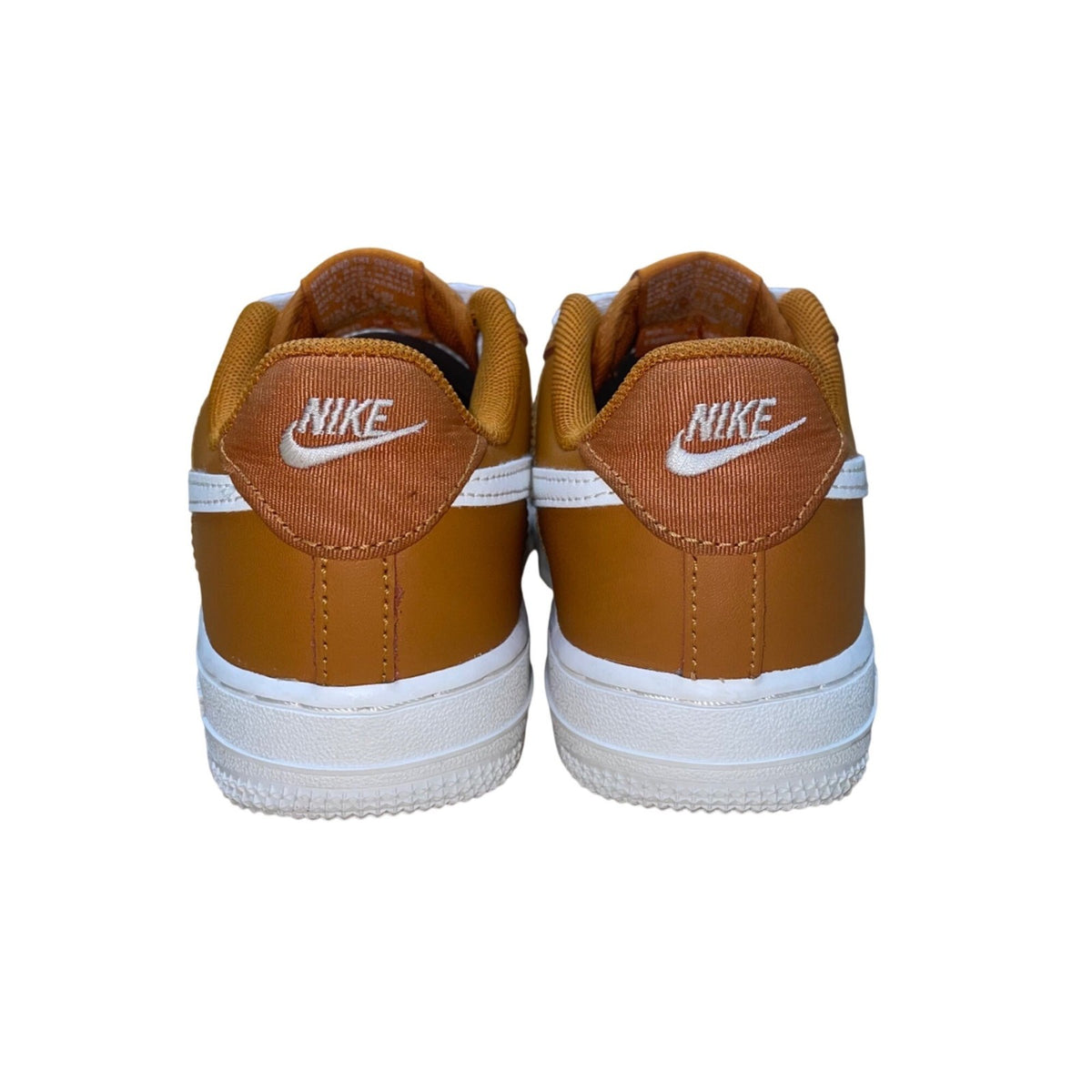 Nike Boys Orange Mesh & White Swoosh Casual Lace-Up Athletic Sneakers Size 1.5Y