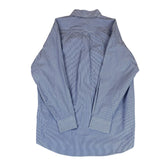 Tommy Hilfiger Men's Blue & White Striped Long Sleeve Dress Shirt Sz 15.5/33