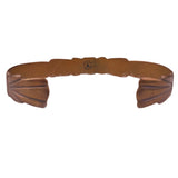 Vintage Unknown Copper Tone Solid Copper Engraved Bangle Stamped Adjustable Size