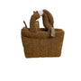 Vintage Havana Brown Fluffy Small Handbag for Women