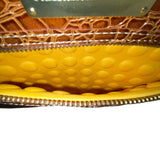 Samantha Brown Women’s Black & Brown Croc-Embossed Rolling Carry-On Luggage