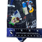 Looney Tunes Mens Black Novelty Tie Circuit Board Character Print