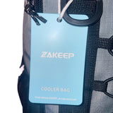 ZAKEEP Unisex Gray Polyester & EVA Insulated Cooler Backpack 24L Capacity