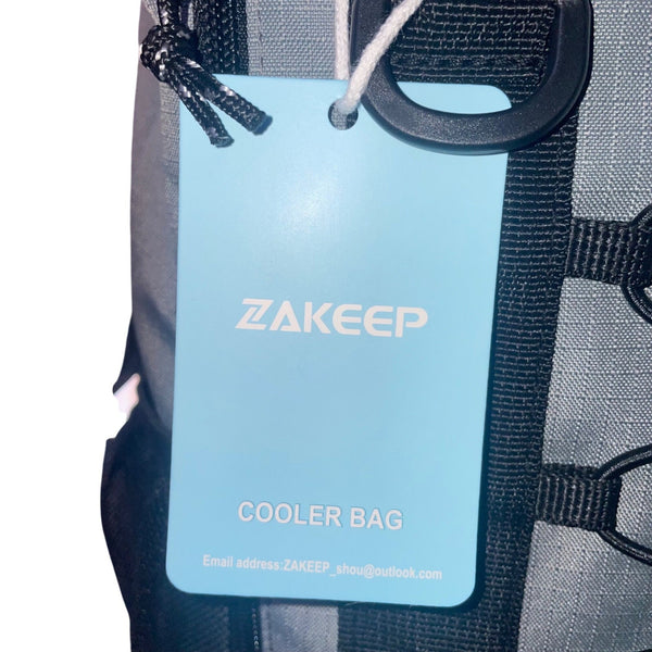 ZAKEEP Unisex Gray Polyester & EVA Insulated Cooler Backpack 24L Capacity