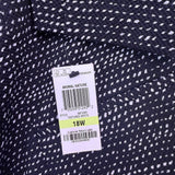 Alfani Womens Black & White Textured Open Front Blazer Size 18W