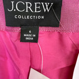 J.Crew Womens Pink Leather Pants Modern Slim Fit Stylish High-Quality Size 6