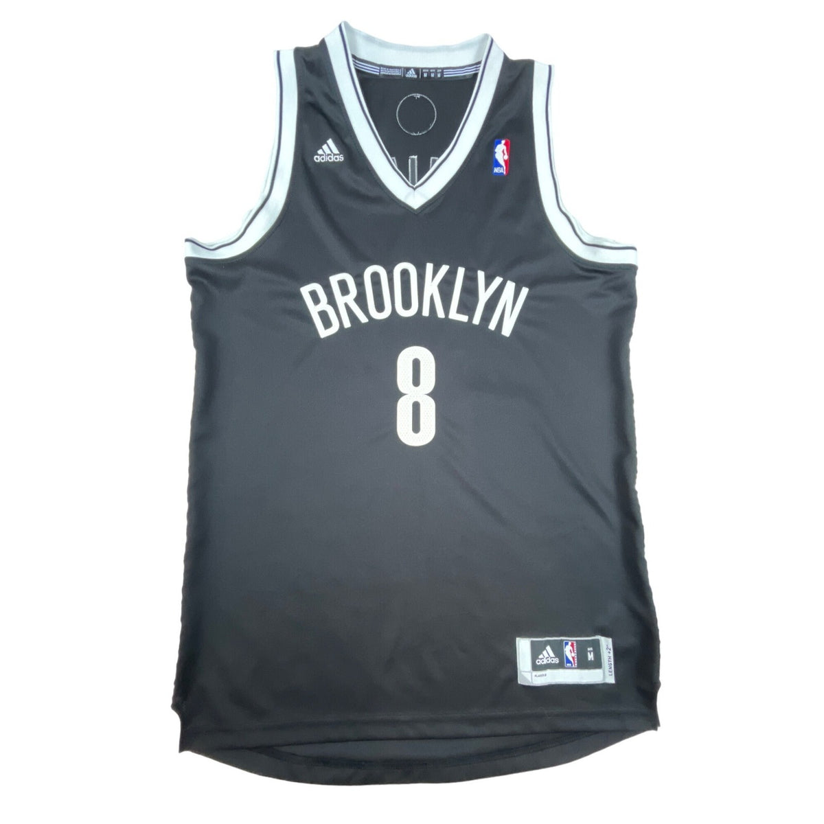 Adidas Deron Williams #8 Black Brooklyn Nets Basketball NBA Jersey Sz M