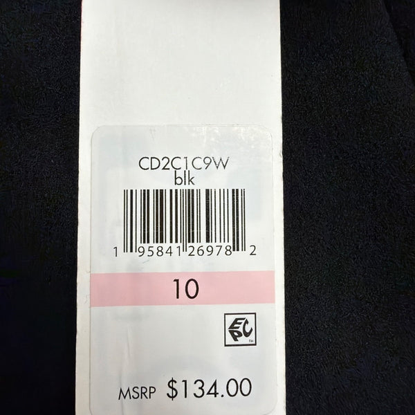 Calvin Klein Women Black Polyester Spandex Bell Sleeve Sheath Dress Size 10