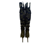 ShoeDazzle Women’s Green Camo Over-The-Knee High Heels Stiletto Boots Size 8