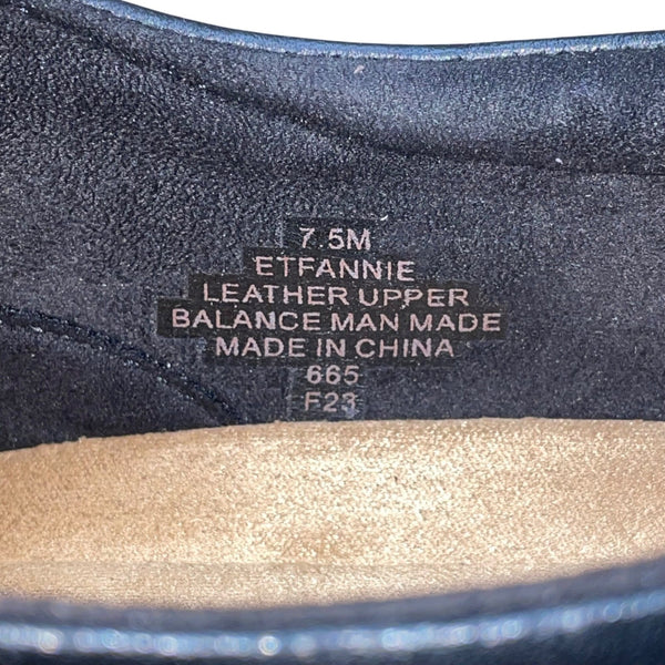 Earth Women’s Black Leather Zip Up Slip-On Fannie Comfort Shoes Size 7.5M