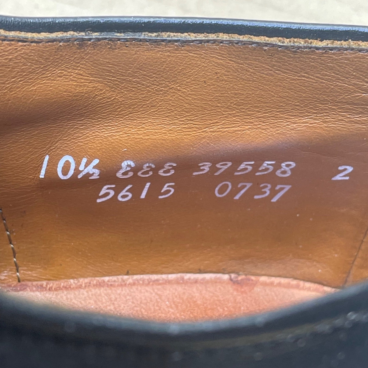 Allen Edmonds Men’s Black Leather Cap Toe Oxford Dress Shoes Size 10.5