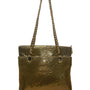 Empire Orr Women’s Gold Metallic Mesh Double Strap Zip Closure Shoulder Bag