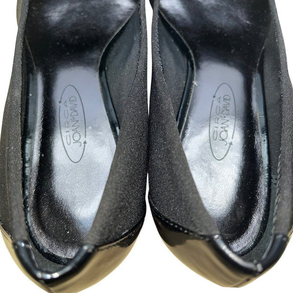Circa Joan & David Women’s Black Fabric Upper Wedge Pumps Size 7M