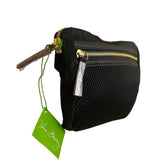 Vera Bradley Women’s Black Polyester Mesh Adjustable Strap Preppy Tess Belt Bag