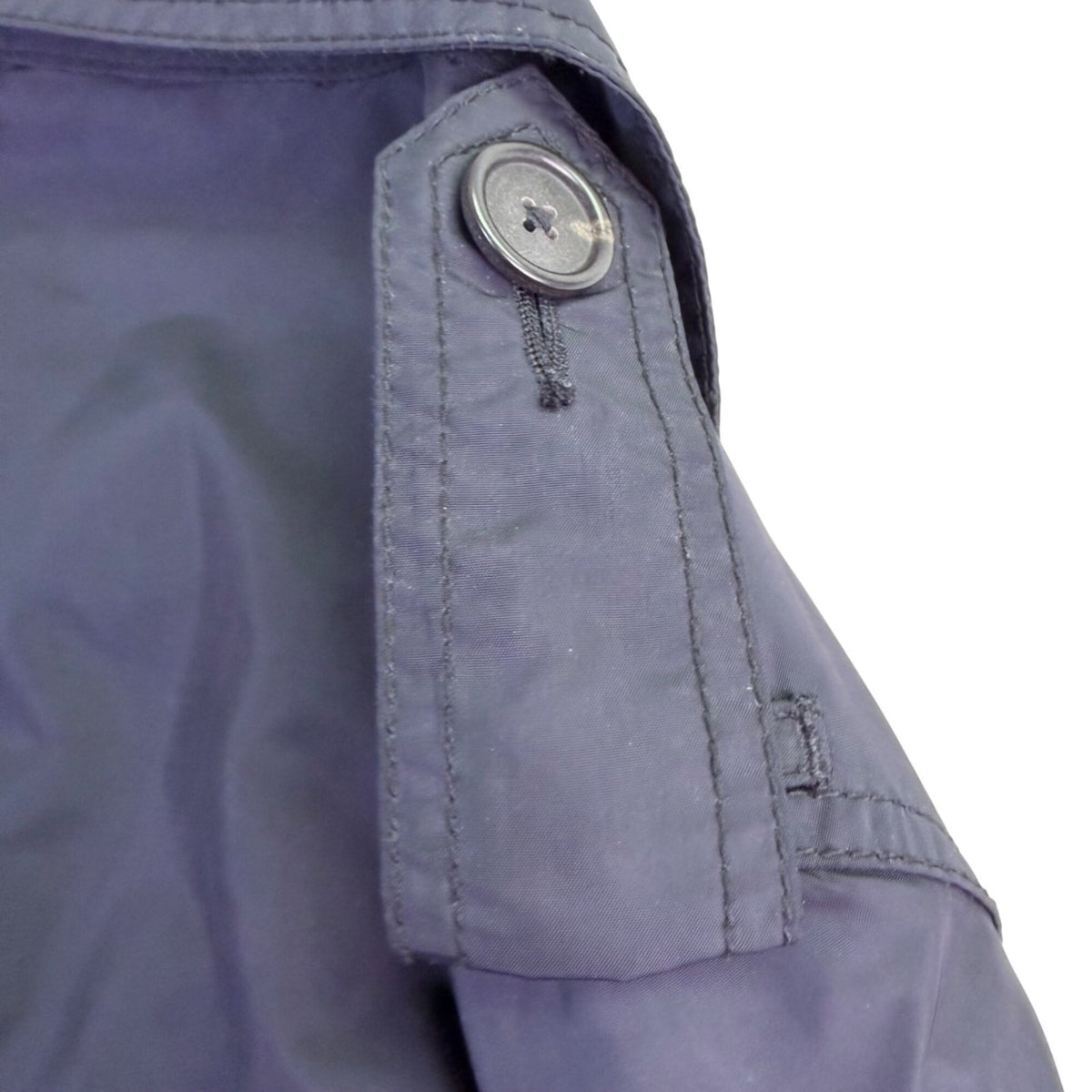 Banana Republic Womens Navy Trench Coat Polyester Fabric Belt Tie Petite Size S