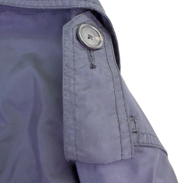 Banana Republic Womens Navy Trench Coat Polyester Fabric Belt Tie Petite Size S