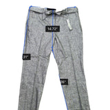 Loft Womens Gray Linen Blend Tapered Pants Tie Waist High Rise Size 16