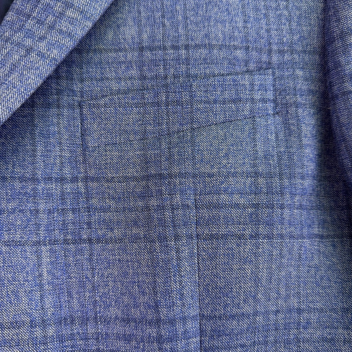Jos. A. Bank Mens Blue Wool Plaid Suit Jacket Reserve Collection Size 43R