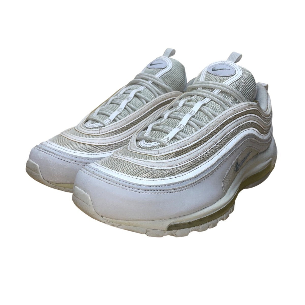 Nike Men’s White Mesh Reflective Stripes Air Max 97 Athletic Sneakers Size 11
