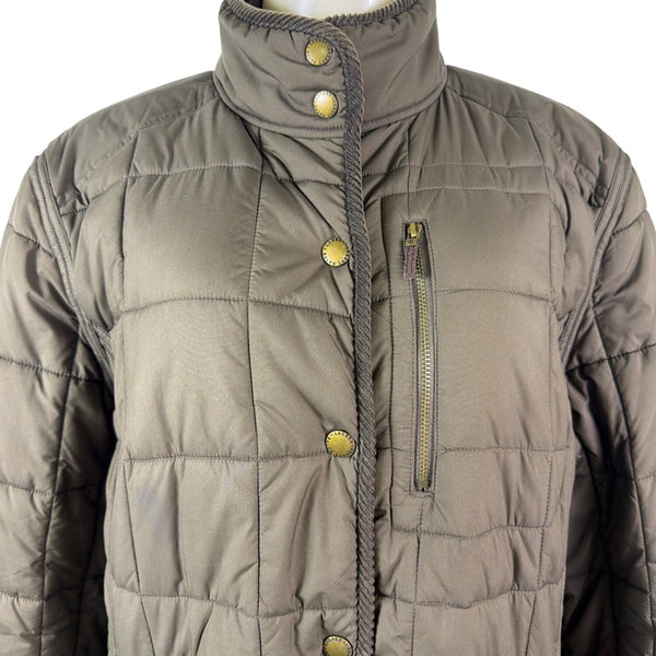 Lauren Ralph Lauren Womens Olive Puffer Jacket Quilted Snap/Zip Sz XL
