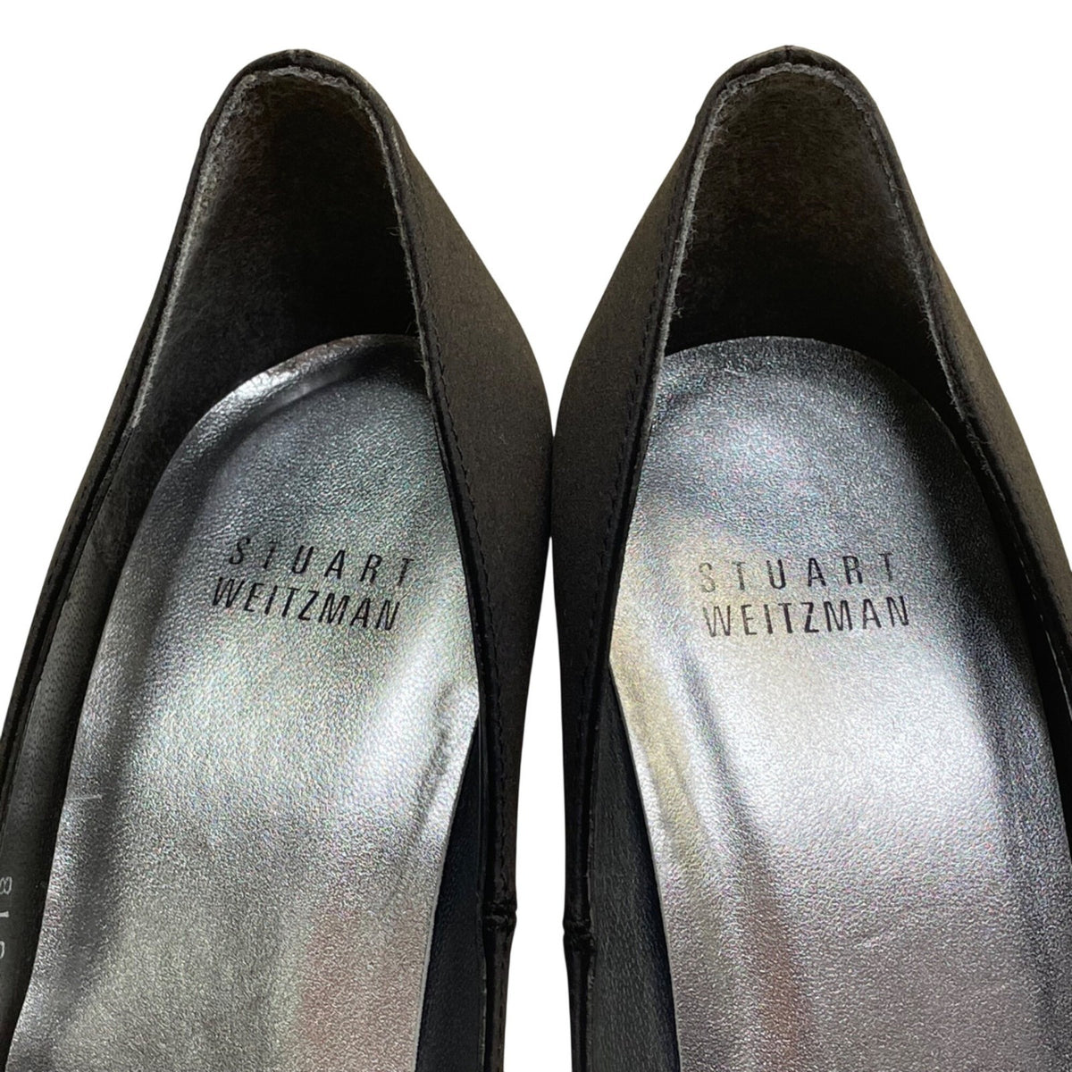 Stuart Weitzman Women’s Black Satin Platform Evening High Heel Pumps Size 6.5
