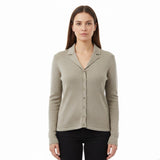 Jones New York Women Beige Silk Blend Button-Front Cardigan Sweater Size L
